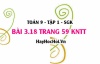 Bài 3.18 Toán 9 tập 1 SGK Kết nối tri thức